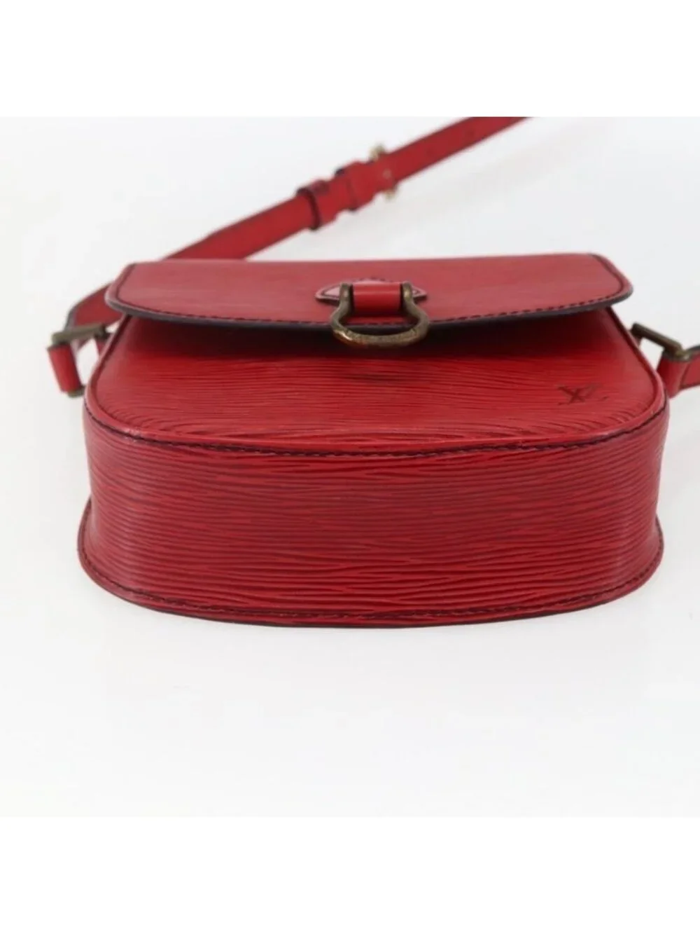 Authentic LOUIS VUITTON Epi Saint Cloud PM Shoulder Bag Red M52217 LV